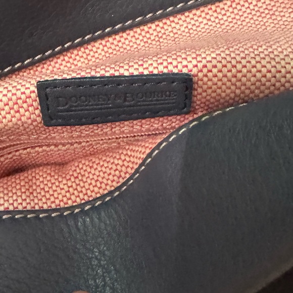 Vintage Dooney and Bourke Pebble Annalise Logo Loc Sack Hobo Bag Purse Blue - Picture 4 of 7